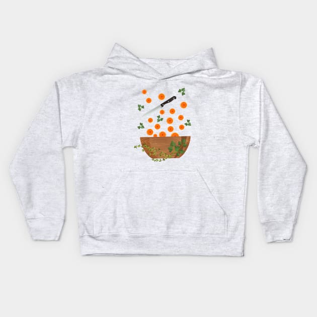 Carrot Explosion Kids Hoodie by SWON Design